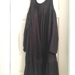 Black cold-shoulder dress